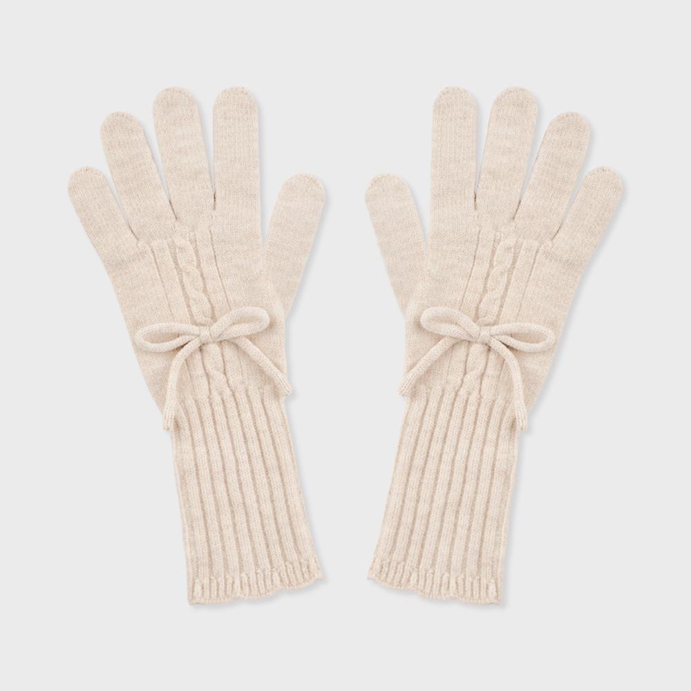 ribbon gloves oatmeal