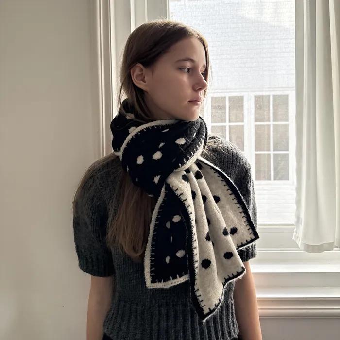 [선물포장] Poki dot 2-way wool muffler_3 colors