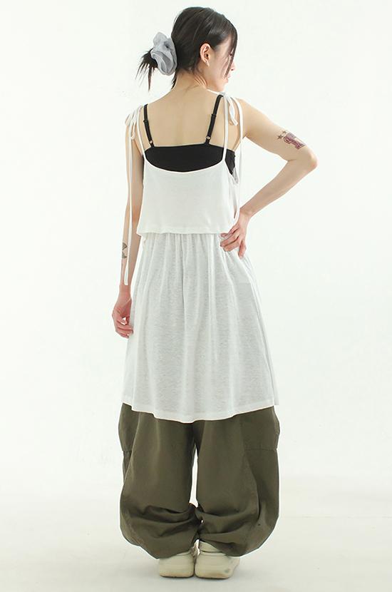 ripple layered sleeveless mini ops