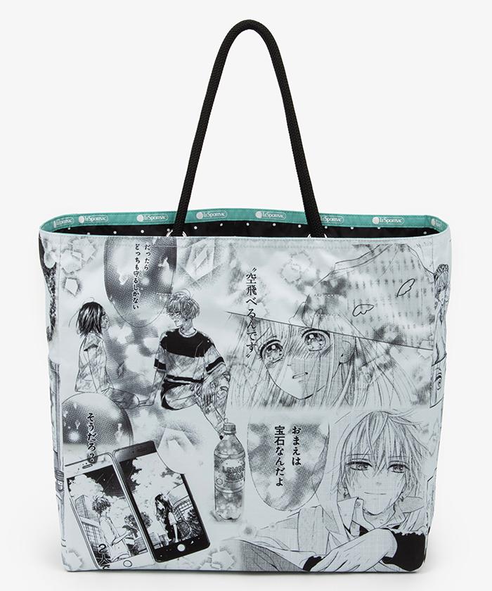 레스포색 리본 허니 레몬 소다 라지 2way 토트백