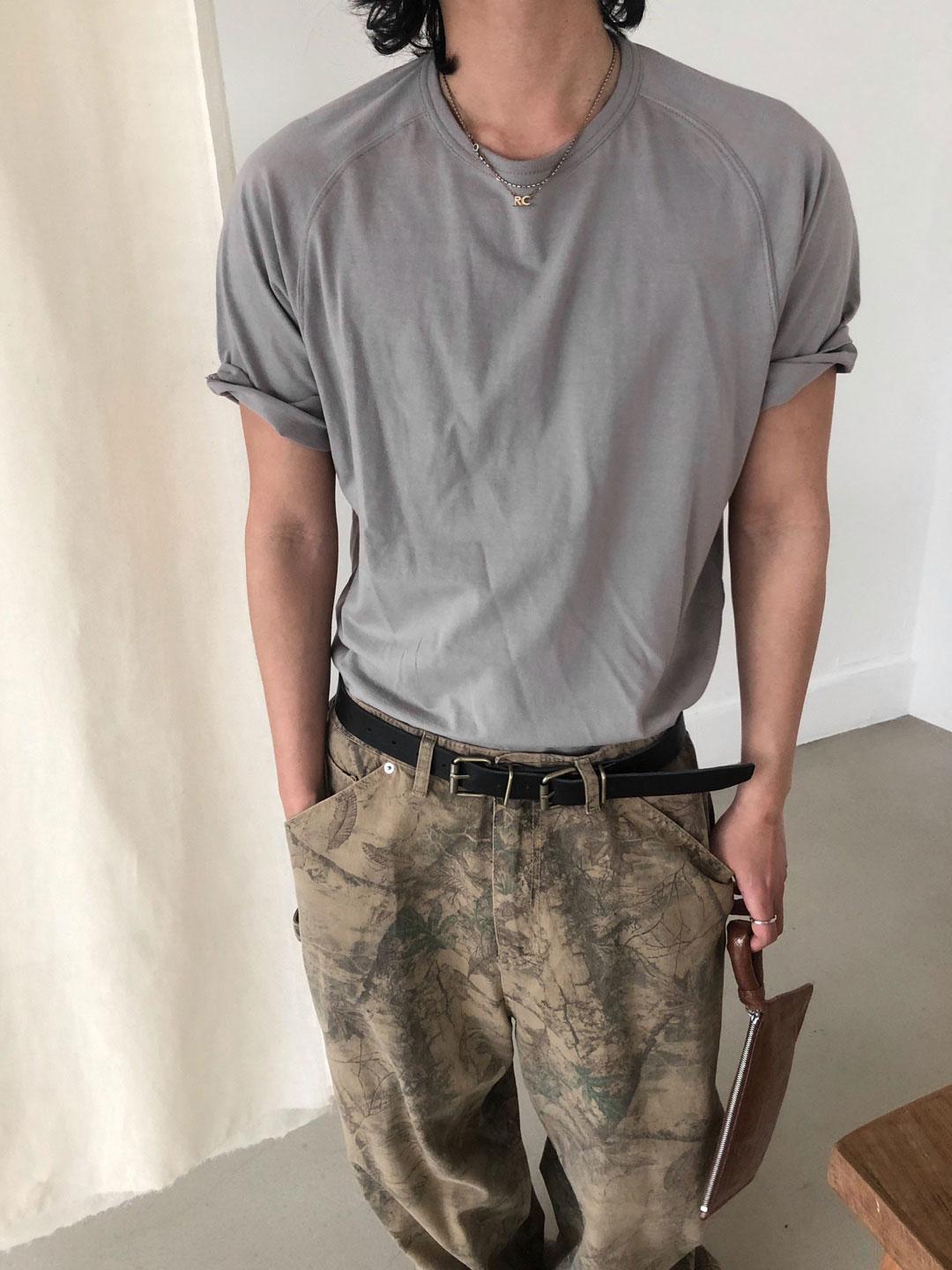 raglan washed half t-shirts