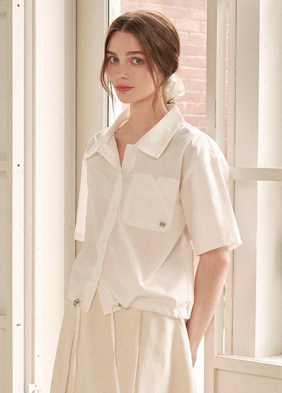 [44-120] Tiny M-Point String Blouse 