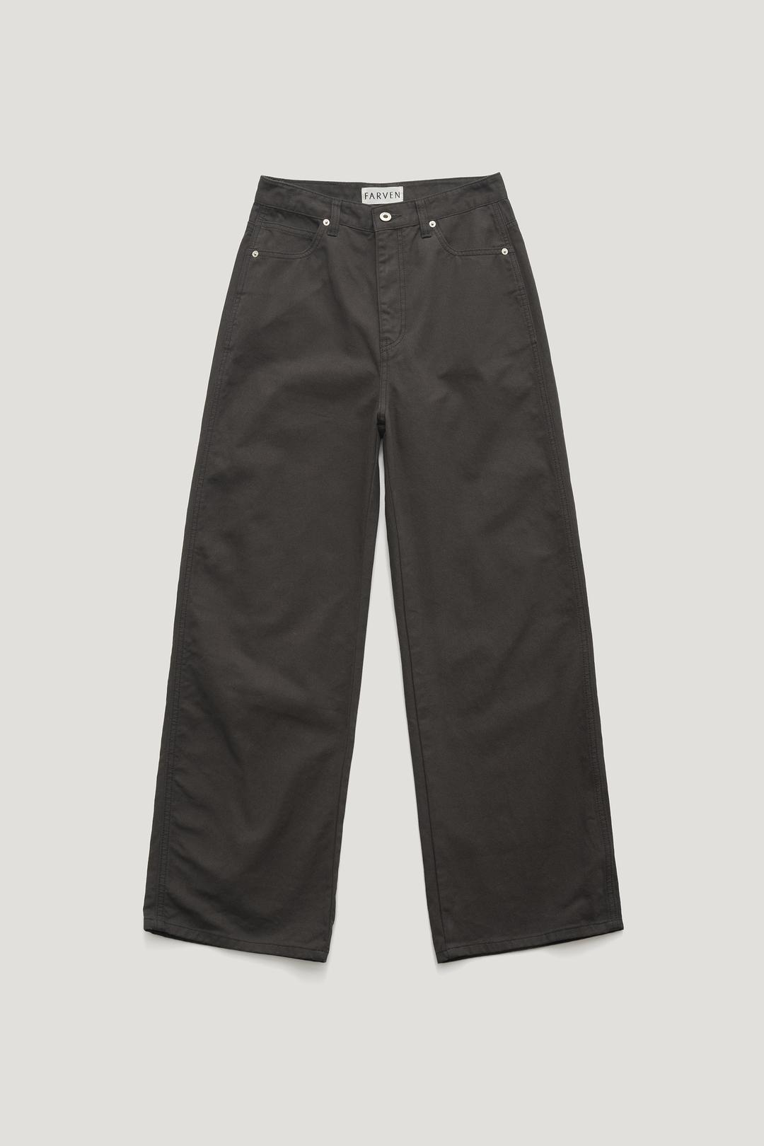 TOCE STRAIGHT COTTON PANTS_CHARCOAL / ₩139,000