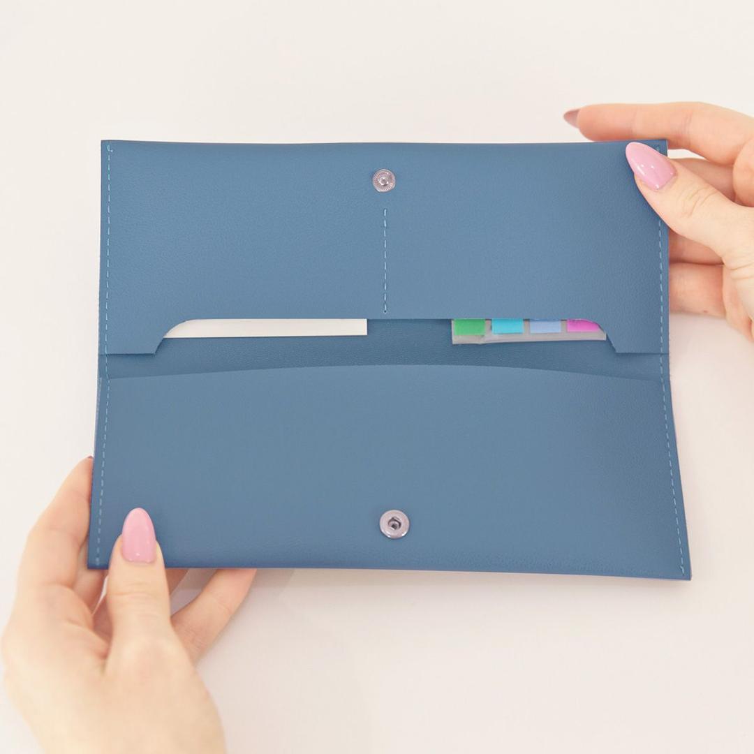 누보 펜케이스 가죽 필통 Pencil case (Cerulean Blue)