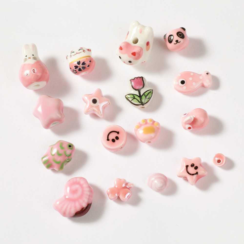 귀여운도자기비즈 고양이 팬더 토끼 팔찌 스트랩 재료