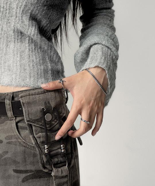 마즈윙 불가사리 더블 오픈 레이어드 반지 STARFISH DOUBLE OPEN LAYERED RING