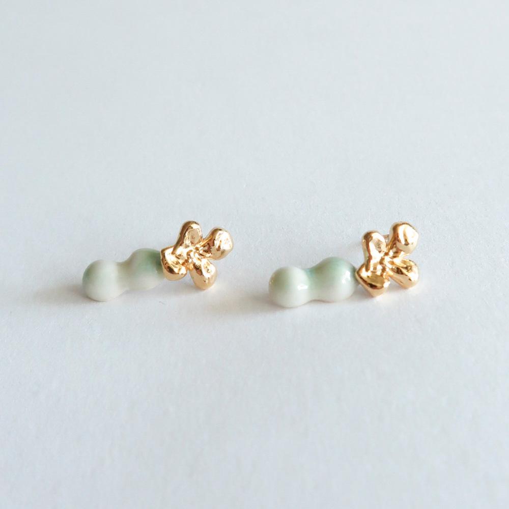 Dry flower drop earring [DOL sky lake]