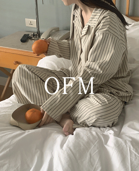 메리어라운드 [커플잠옷][ofm] 커플 실키 스트라이프 (home wear)* 베스트 상품 재진행