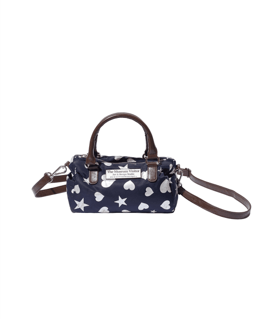 HEART STAR CRACK BOSTON BAG (NAVY)