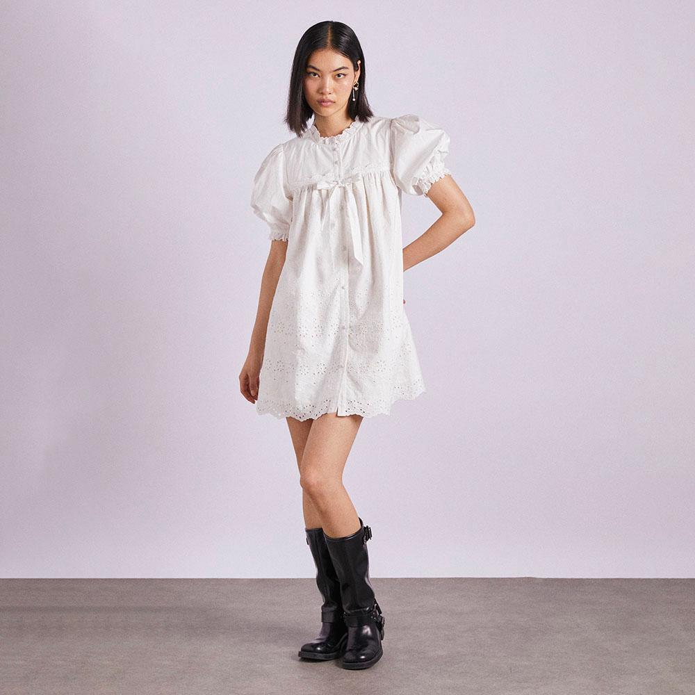 (W) WINNIE MINI DRESS (WHITE)