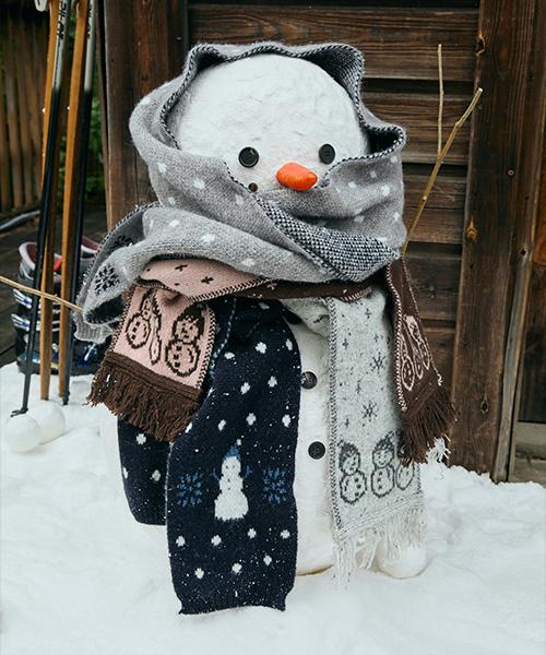 wool snowman muffler (4 colors)