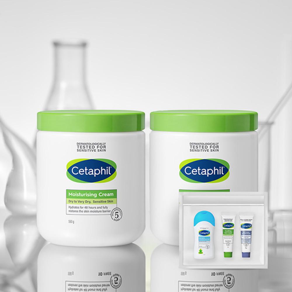 세타필 대용량 민감피부 고보습 크림 550g 2개(+여행용 미니 3종)