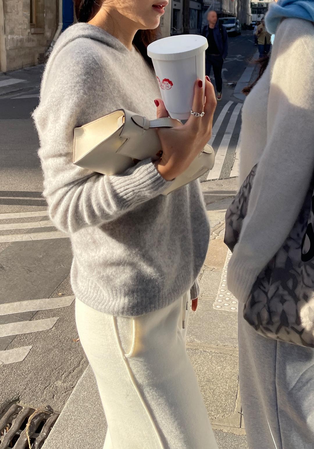 구름 캐시미어 후드 니트(2col)