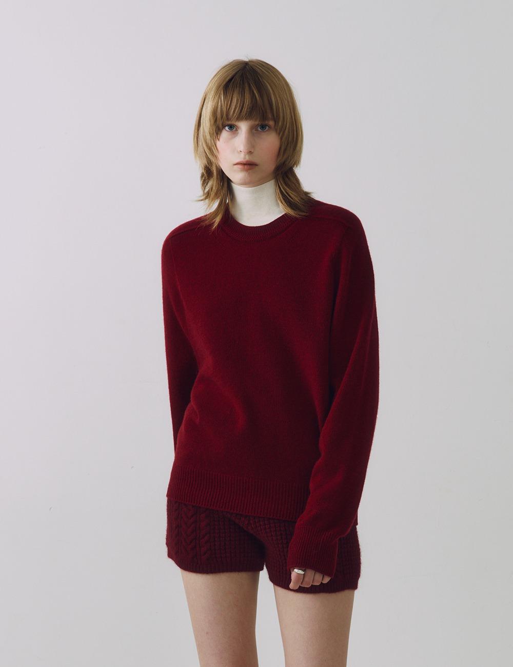 Raccoon Cable Shorts (Burgundy)