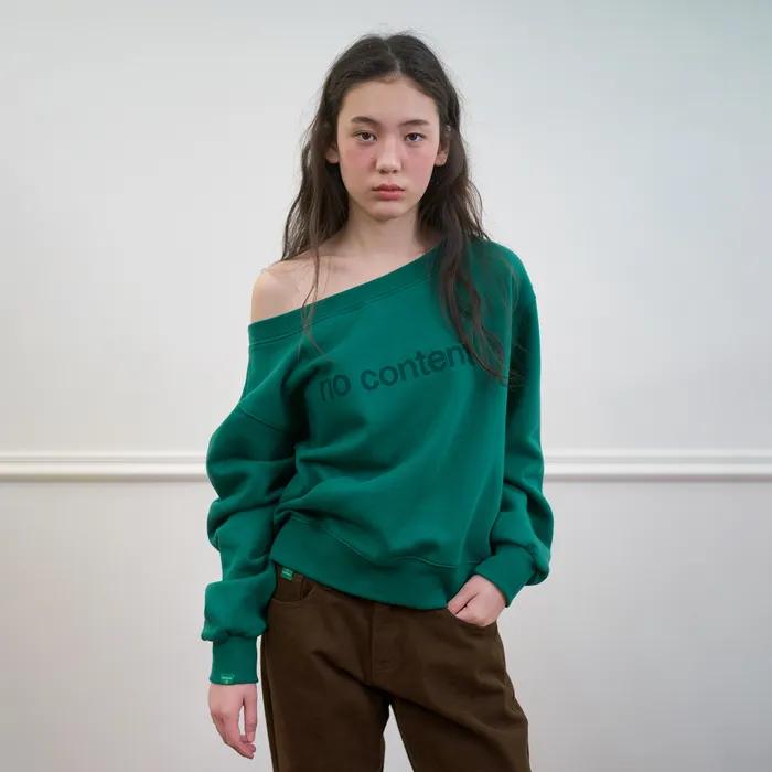 260. Nocontent Boat Neck Sweatshirt_Green