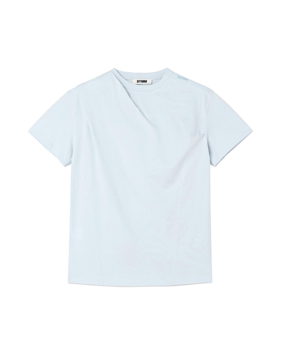 W Draped Tee (Sky Blue)