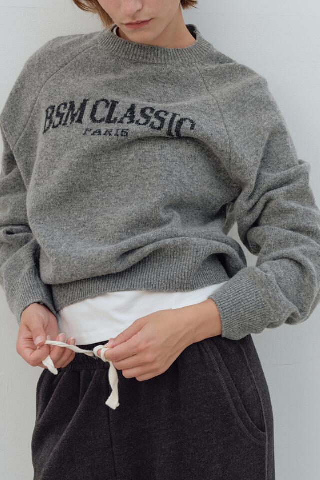 BSM CLASSIC KNIT PULLOVER - MELANGE GREY