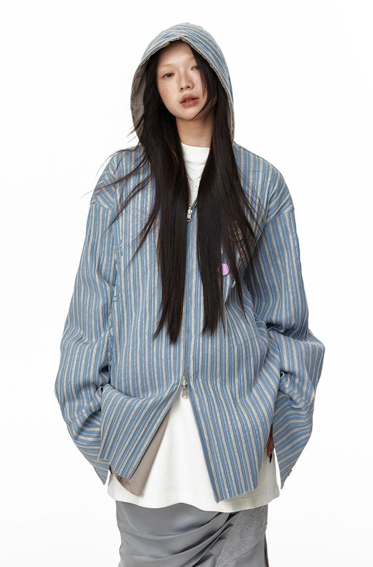 JIKOO Reversible Loose Casual Hoodie Jacket
