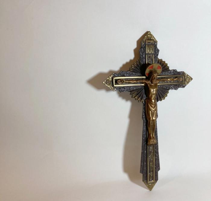 [italy]60s antique brass crucifix(십자가).