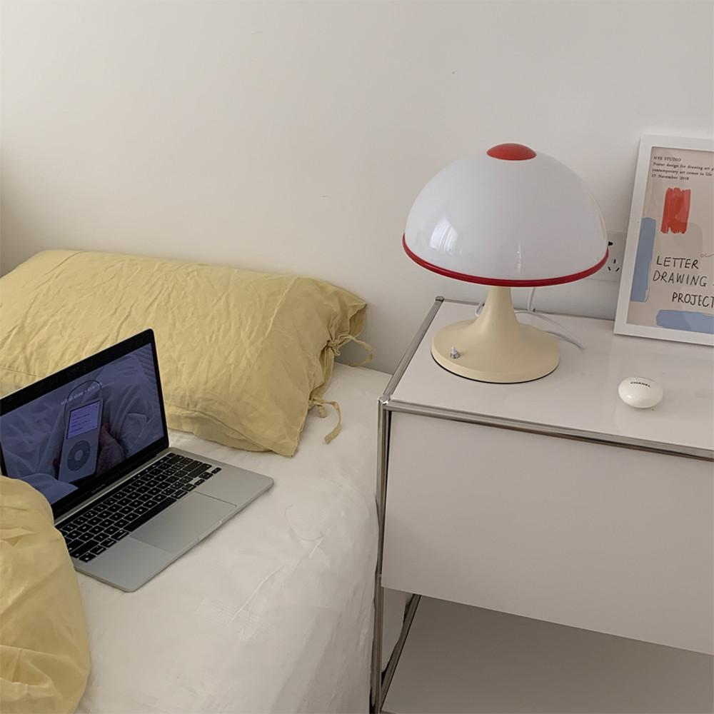 셀렉티드커스텀 크림 베이지 테이블램프 머쉬룸 스탠드조명