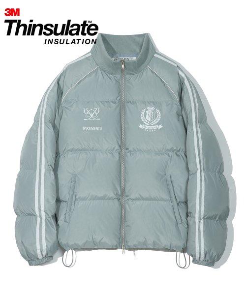 3M 신슐레이트 페더리스 풋볼 숏패딩 그레이쉬 블루