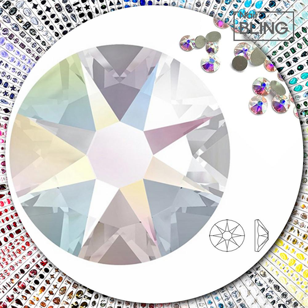 오스트리아 크리스탈AB 2088 원형 크리스탈 ss34 10개입 젤네일스톤 네일파츠