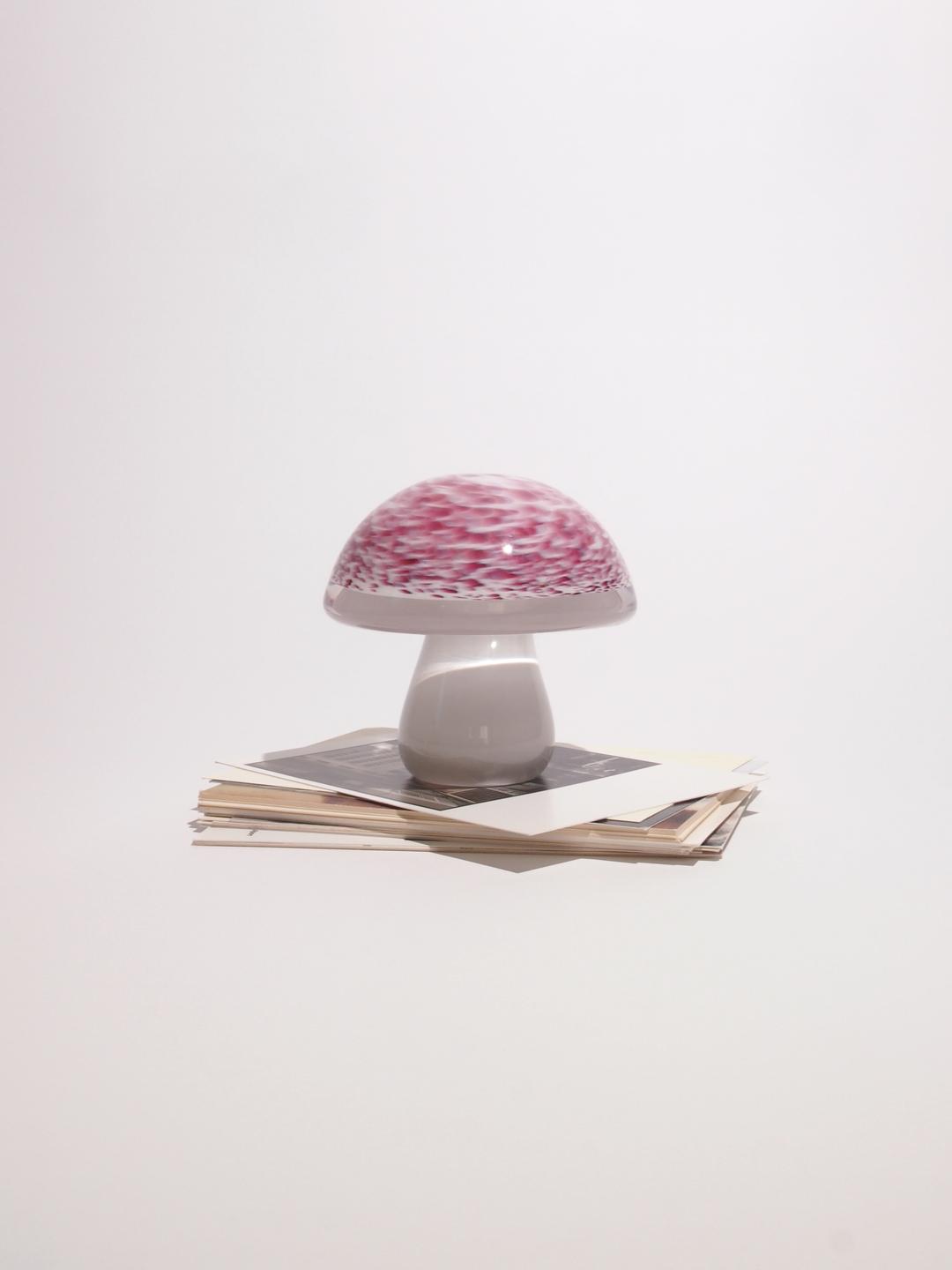 80s Vintage Wedgwood Glass Mushroom Paperweight