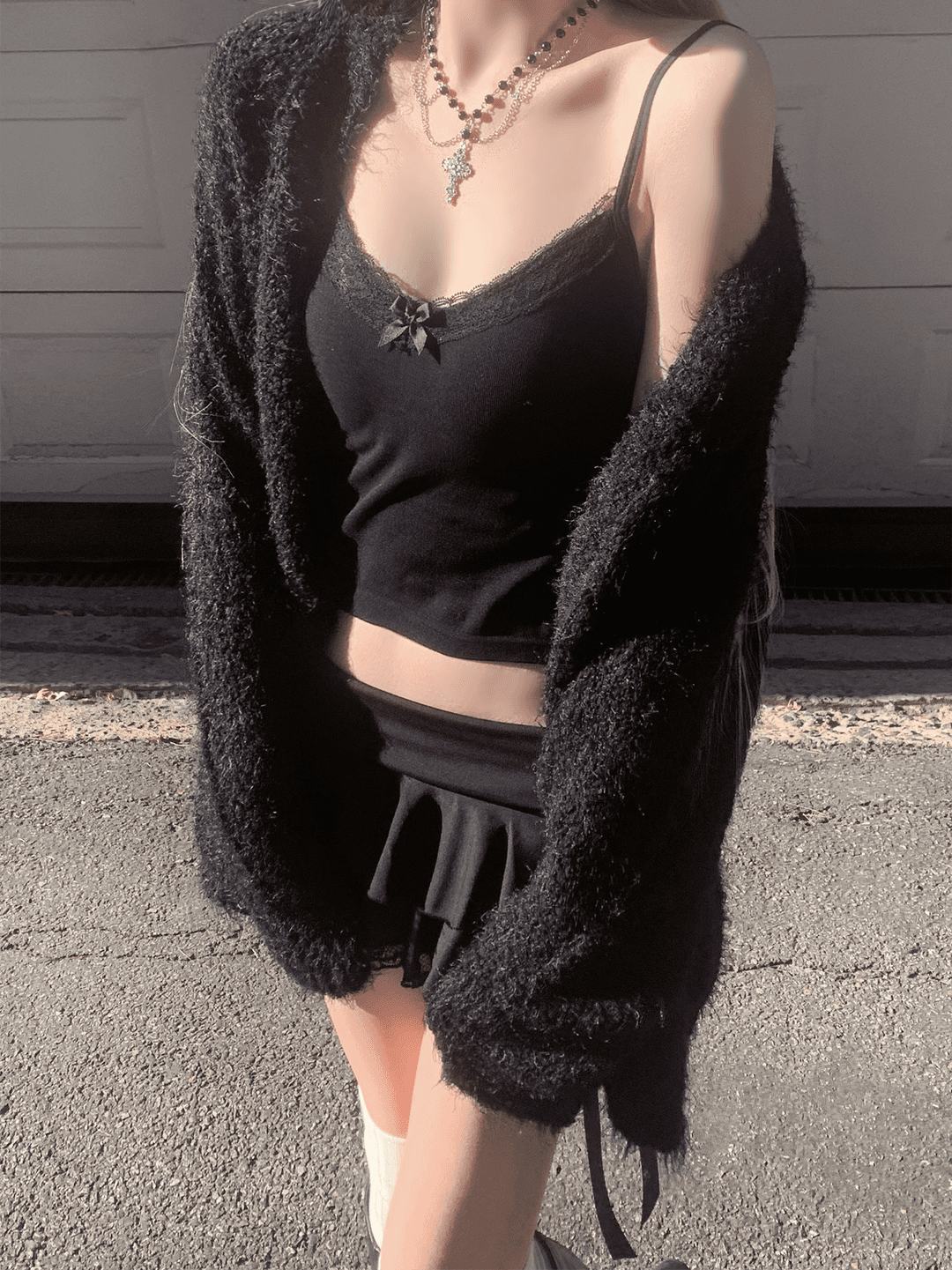 Gania Mohair Loose-Fit Cardigan