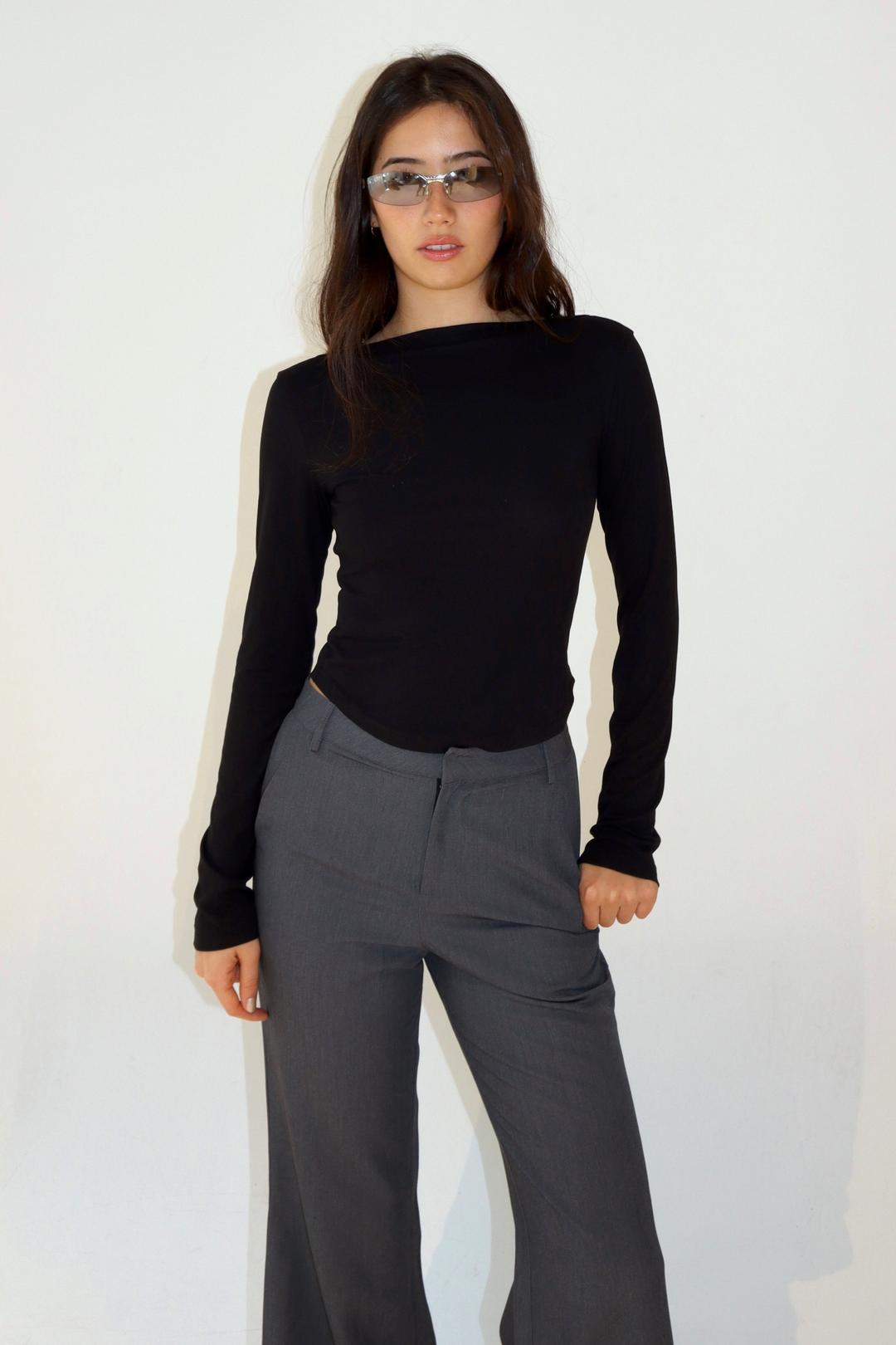 SCG MADE | Valeria backless boatneck top - S / Black
