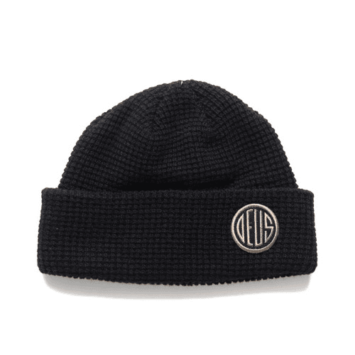 PILL WAFFLE BEANIE (BLACK)