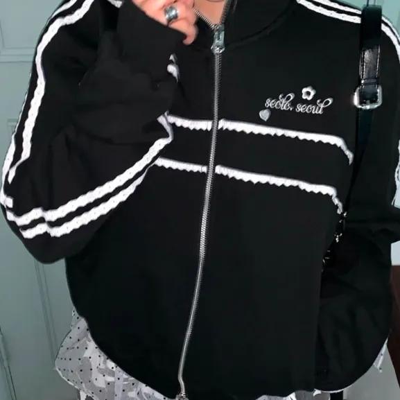 데일리 러블리 베이직 귀여운 플라워 레이스 자수 꽃 로맨틱 집업 트렌디 유니크 아우터 점퍼 자켓 집업