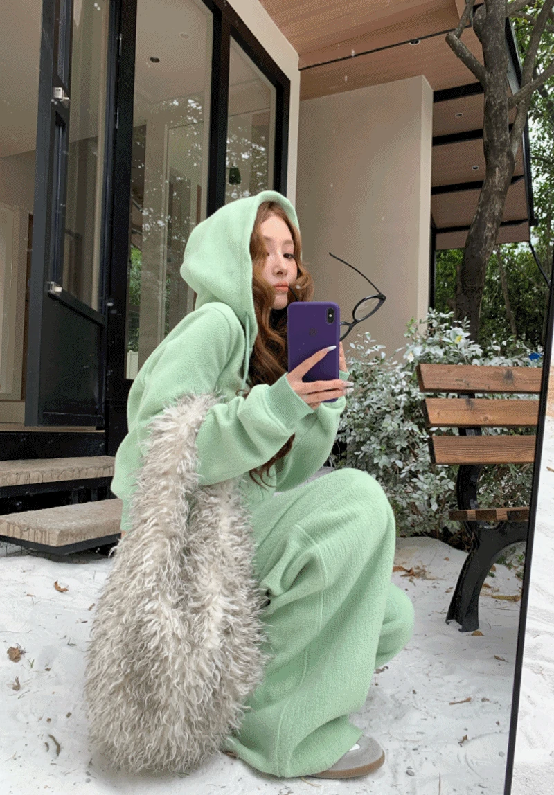 뽀글이 플리스 집업 세트(5539)