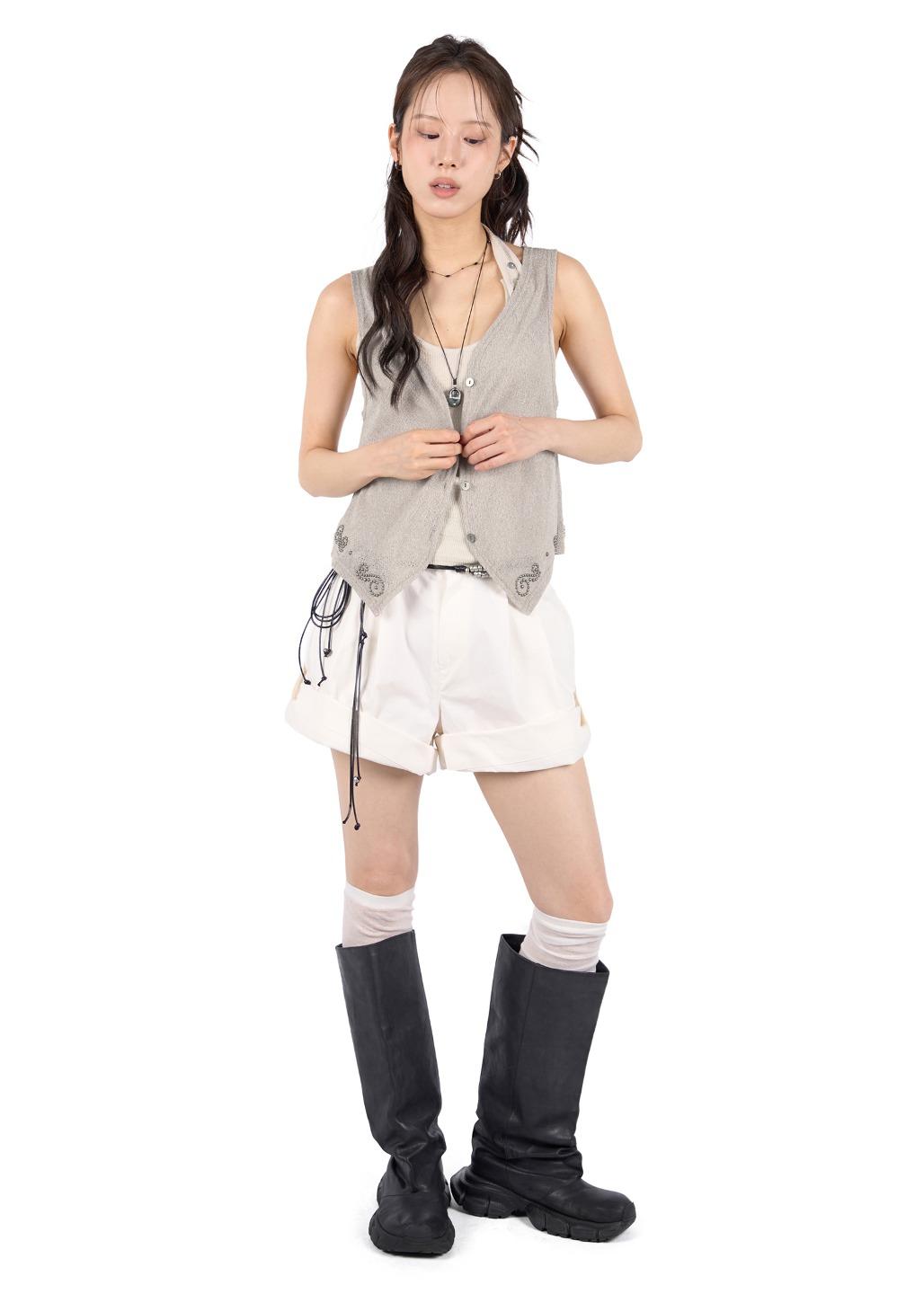릿킴 ROLL UP COTTON SHORTS