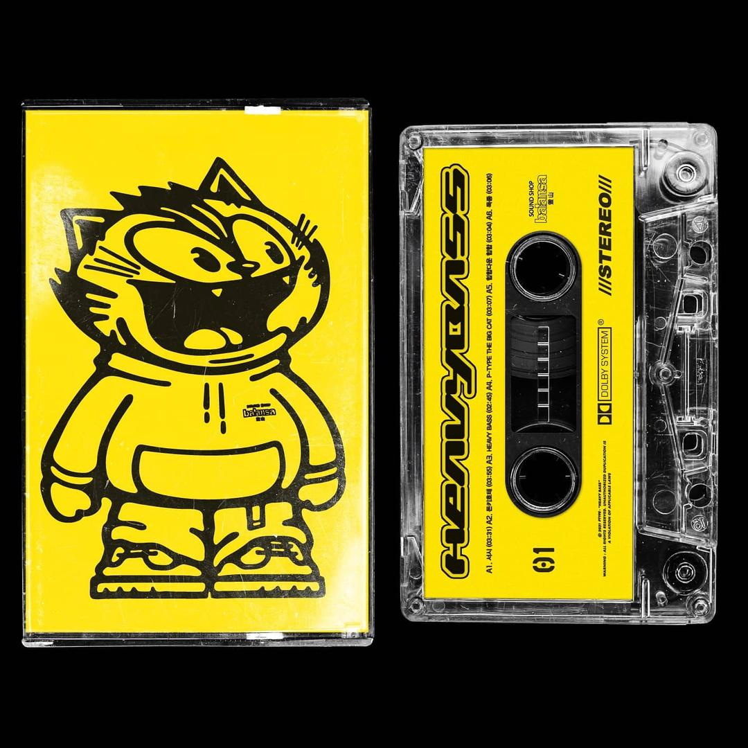 P-TYPE 피타입 1st ALBUM "HEAVY BASS" (Clear colored Cassette Tape 카세트테이프)