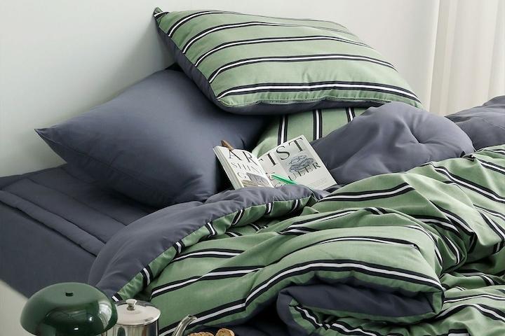 러닝소프트 먼지없는 세미마이크로 차렵이불세트 SS/Q/K 5colors