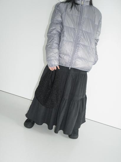 에프터먼데이 스웨이드 캉캉 롱 스커트 (2c)