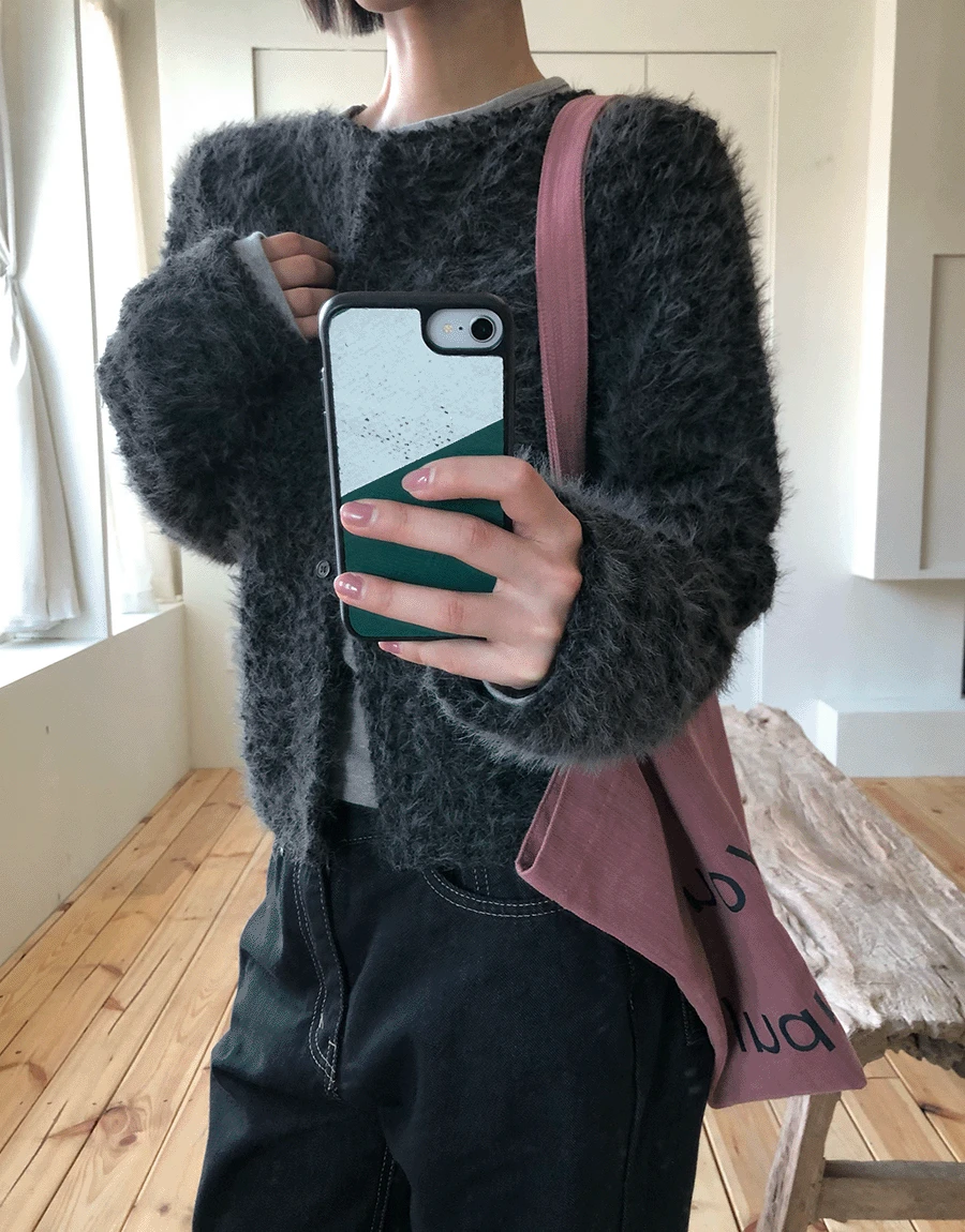 [연말룩 추천♡] 메리 푸들 퍼 가디건 (3color)