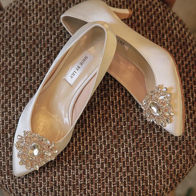 로닌 6cm 웨딩슈즈 SBL0015W