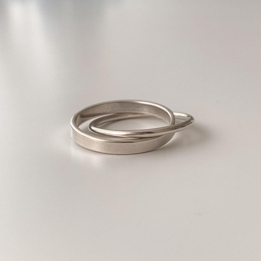 럽은 더블링 실버925 반지