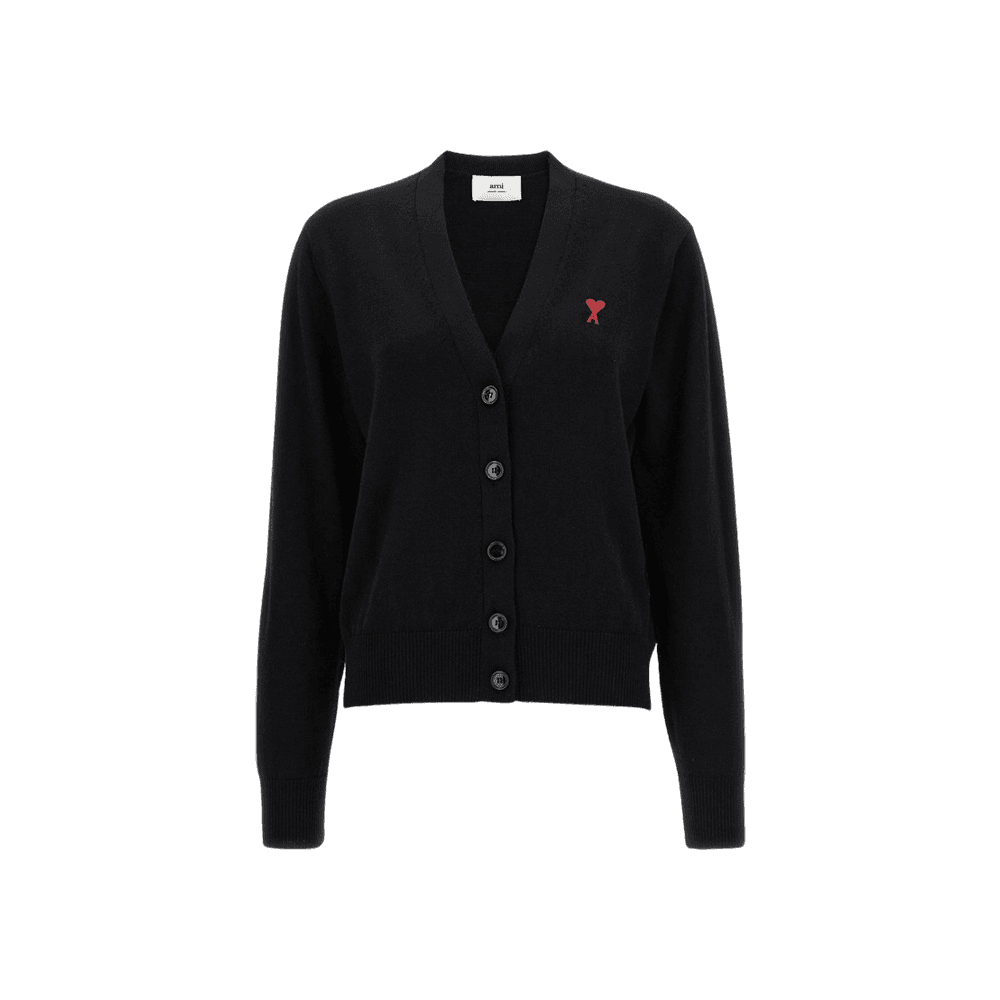 아미 스몰 하트 로고 가디건 느와르 (W)