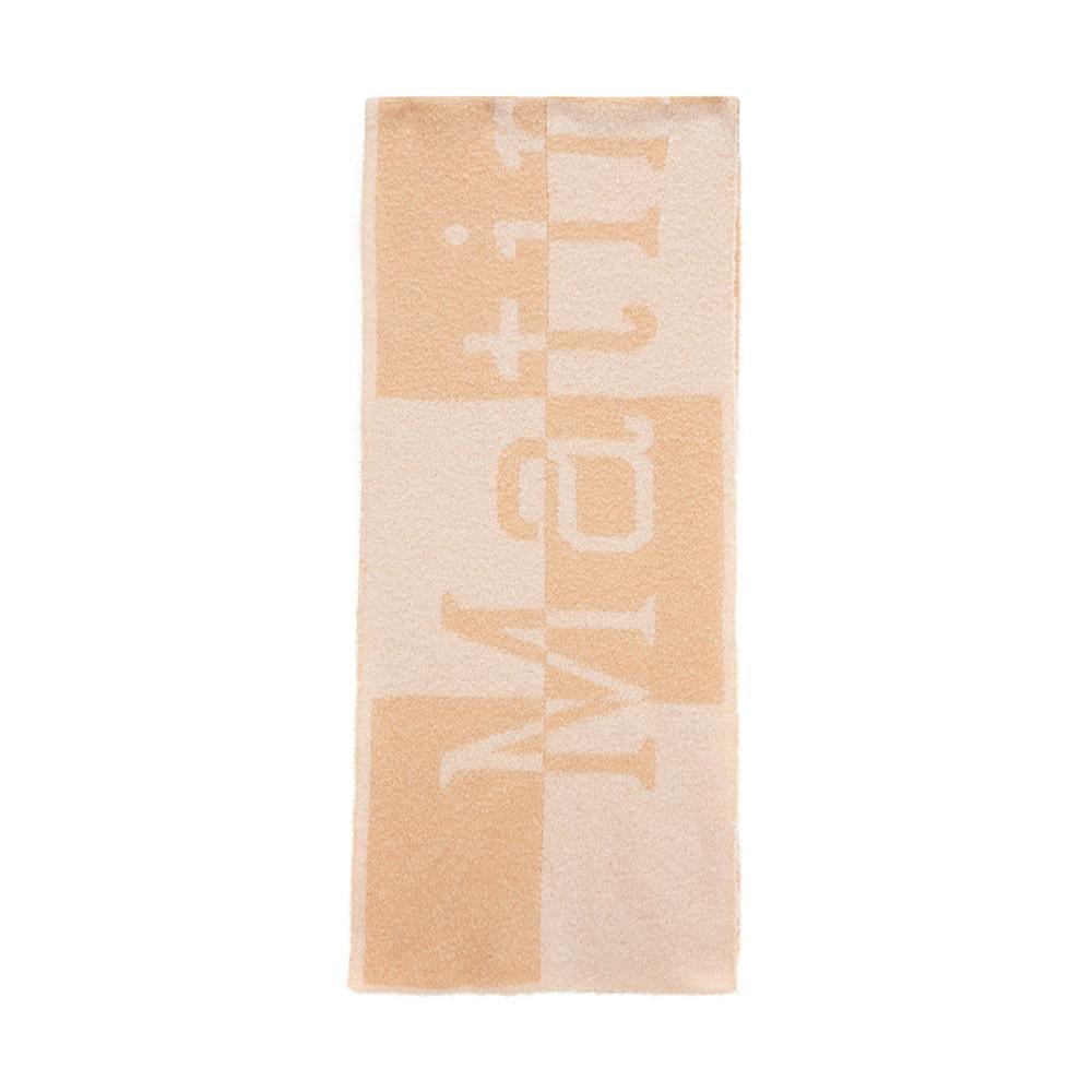 LOGO CHECKBOARD MUFFLER IN BEIGE