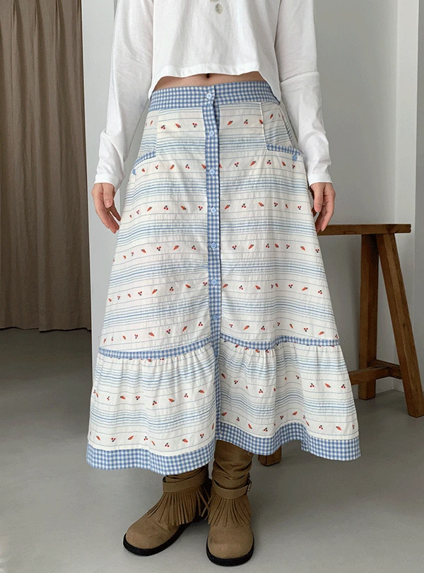 CARROT BUTTON FULL SKIRT (2C)