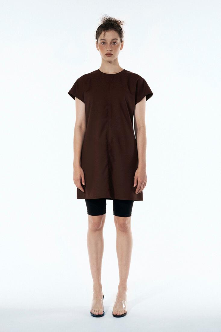 CAP SLEEVE DRESS (BURGUNDY)