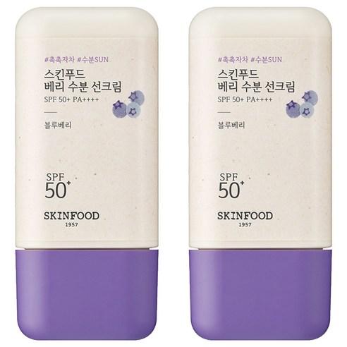 스킨푸드 베리 수분 선크림 SPF50+ PA++++, 50ml, 2개