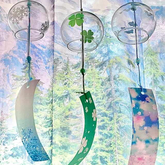 [🚀당일출고/🎁선물포장] 루미앳홈 후우링 후링 에도후링 일본 유리 풍경종 현관종 출입문종 도어벨 썬캐쳐 봄 여름 인테리어소품