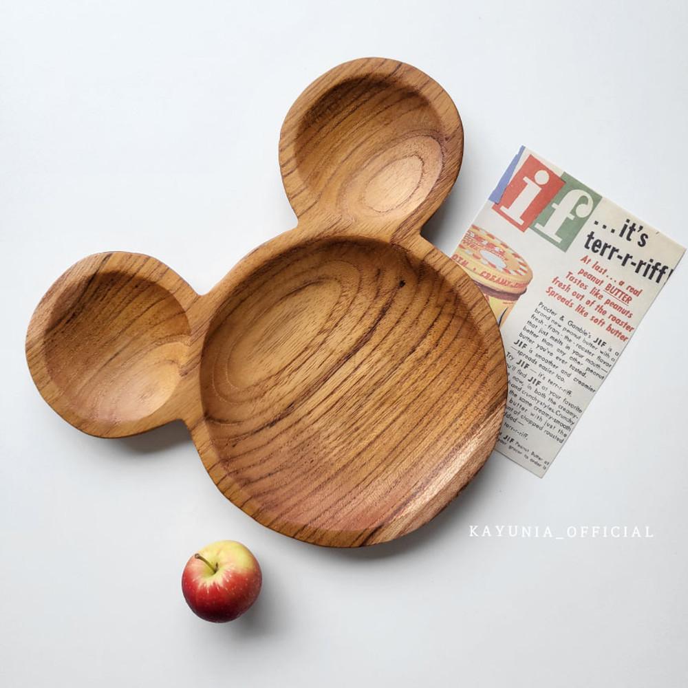 티크우드 미키 식판 그릇 아기식판 아이식판 우드식판 감성 주방 오늘의집 스튜디오609 견고한