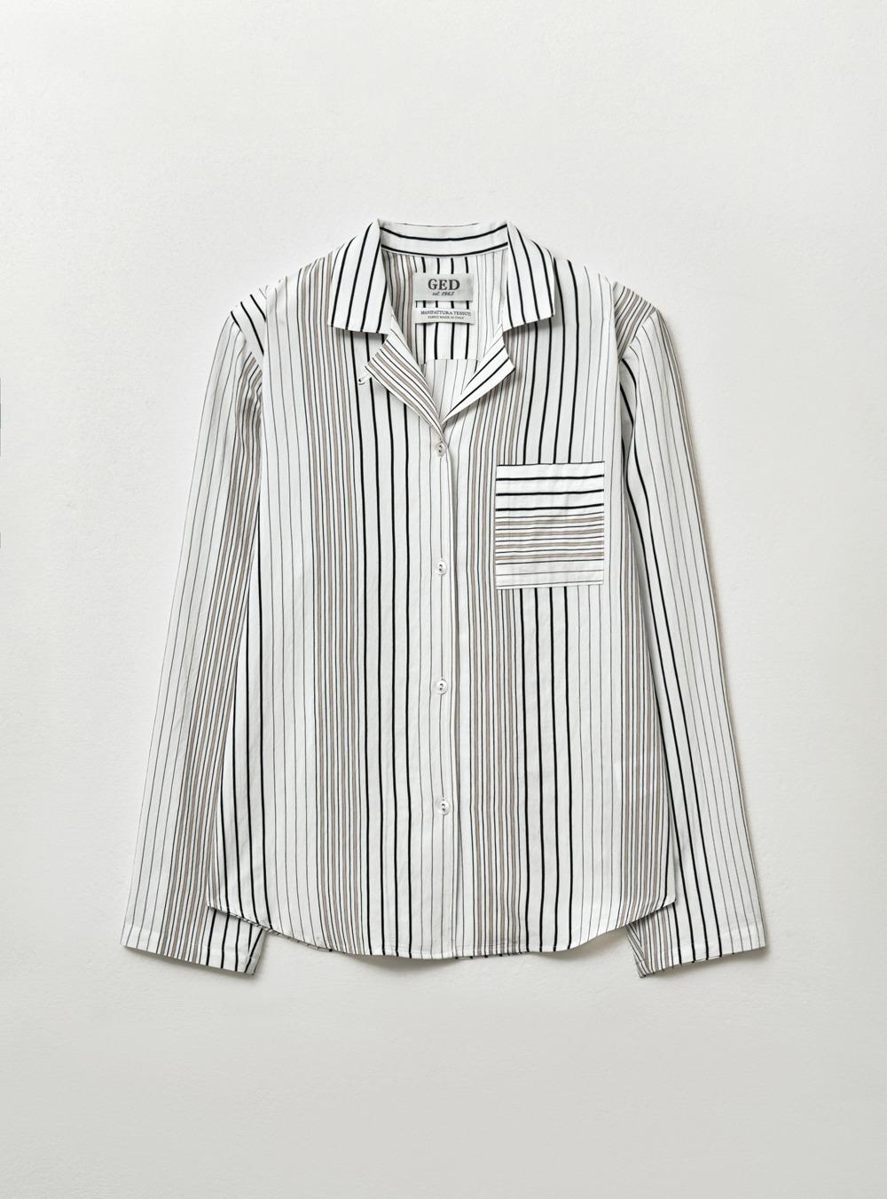 ALLEN STRIPE SHIRT - WHITE