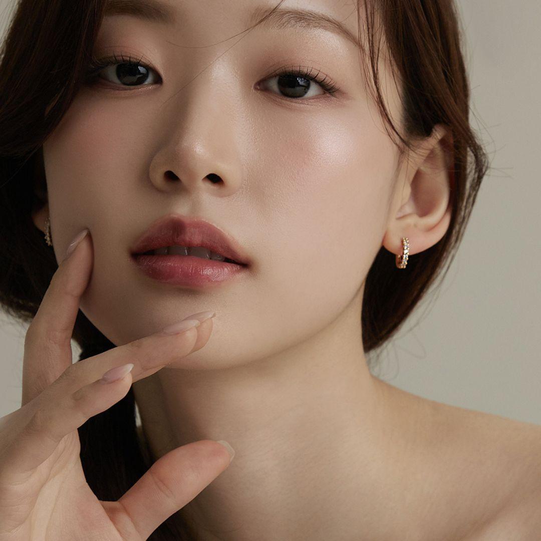 골드앤디어 [직진배송] 골드앤디어 14KGF 미니 민자 큐빅링귀걸이 3color / 3size