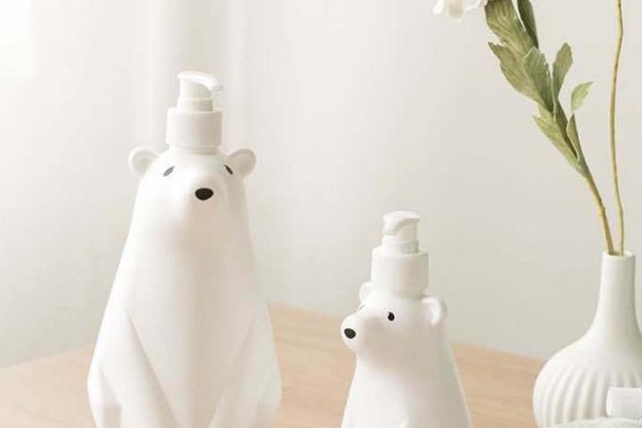 북극곰 샴푸통 세제통 펌프 리필용기 공병 디스펜서 300ml