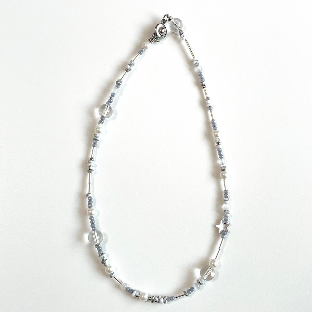 [equope/에콰웁] ice blue star necklace